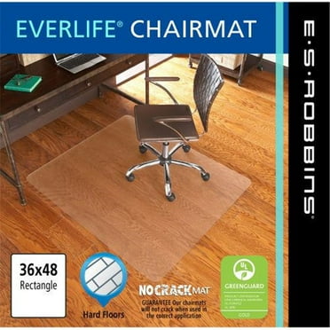 ES Robbins  Chair Mat for Hard Floor - 36"W x 48"L, Rectangle