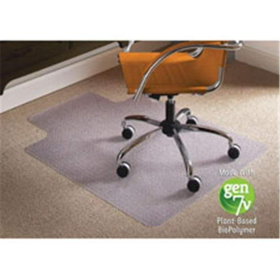 ES Robbins Corp. ES Lip Chairmat - Clear-Vinyl - Standard 45 in. x 53 in.- Lip 25 in. x 12 in.