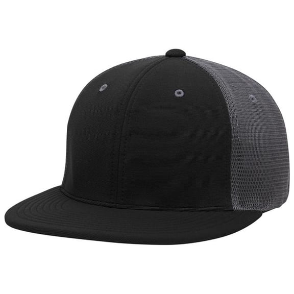 ES341.Q92.L-XL Premium M2 Performance Trucker Flexfit Cap, Black & Graphite - Large & Extra Large