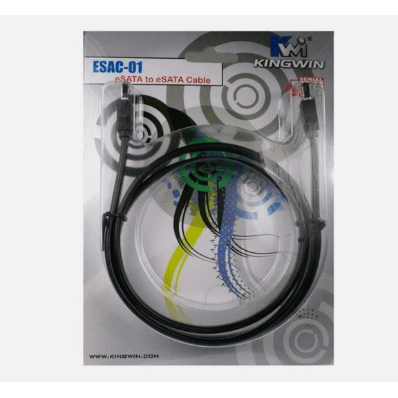 ESAC-01 3.3 ft. 1000 mm eSATA to eSATA Black Cable 26 AWG