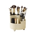 thumbnail image 1 of ESASSALY 360 Rotating Makeup Organizer with Brush Holder Cosmetic Storage Countertop Display Case, 1 of 3