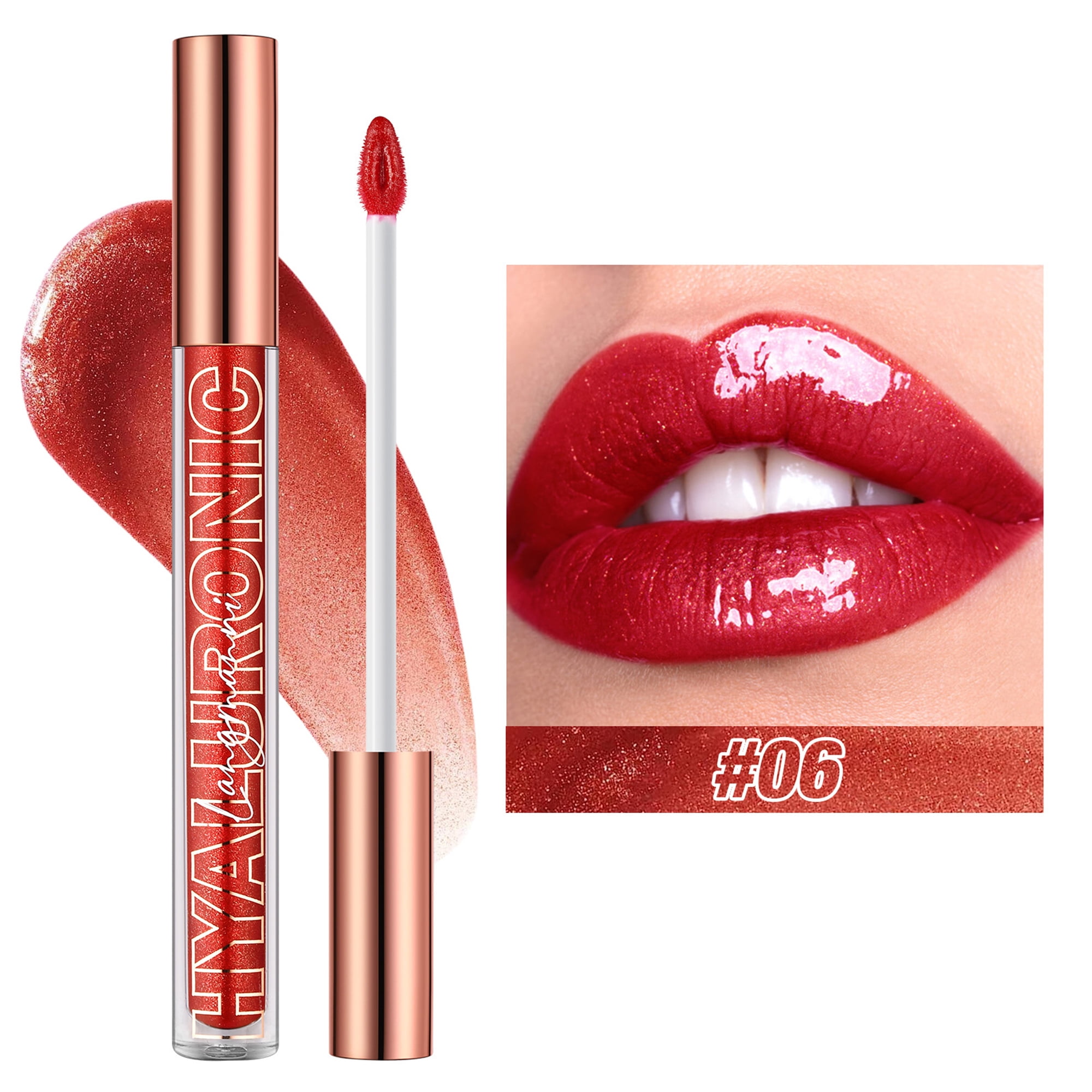 ESASSALY Hyaluronic Acid Lip Gloss Moisturizing Glitter Lipsticks