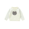 ESASSALYY Baby Boy Girl Knit Sweater Bear Embroidery Long Sleeve