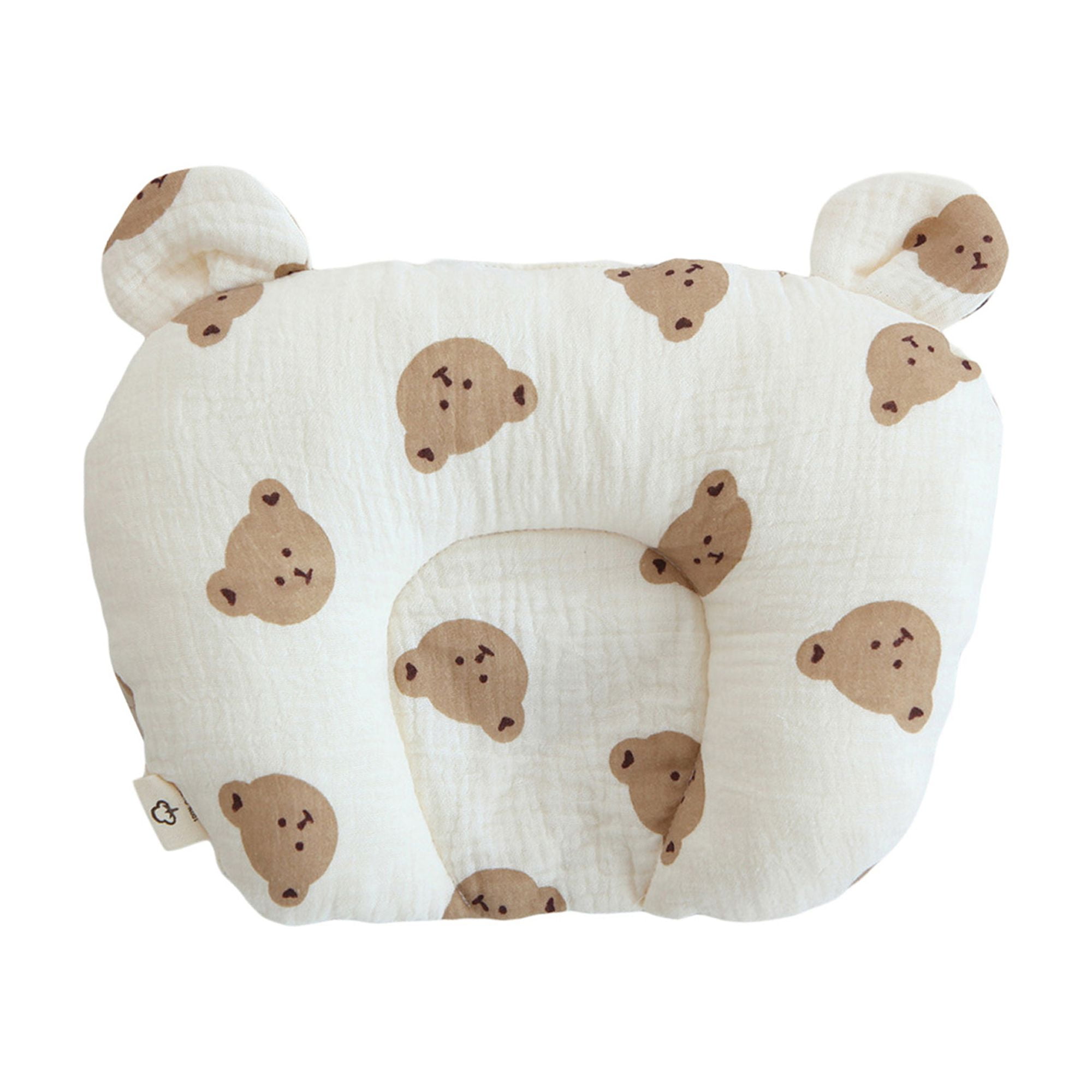 ESASSALYY Baby Head Neck Support Pillow, Bear Flower Heart Pattern Neck