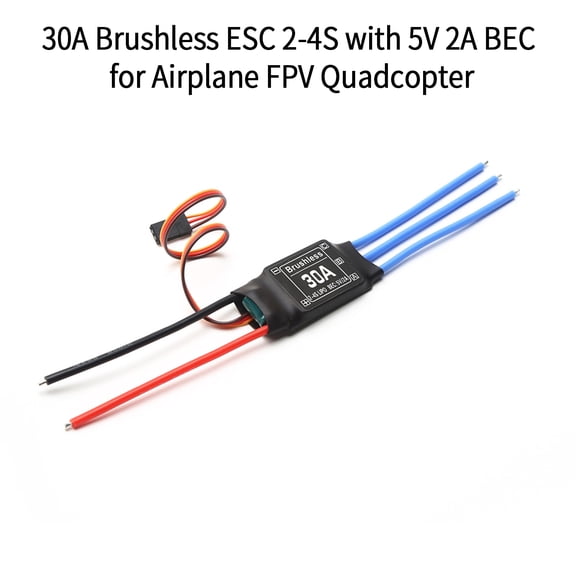 ESC,Banana Head Airplane 2-4s Speed With Speed With 5v 3.5mm Banana Head Airplane Aircraft Helicopter Boat Fpv F450 Esc 2-4s Speed 2a Bec 3.5mm Head Airplane Aircraft With 5v 2a 30a Esc Eryue
