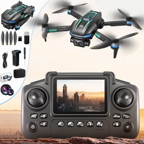 ESC Camera Cool Light RC Drone, 2.4In Screen Remote Control, Obstacle Avoidance Altitude Hold, Headless Mode One-Key Takeoff, for Boys Kids Beginners Toy Gift Indoor Outdoor