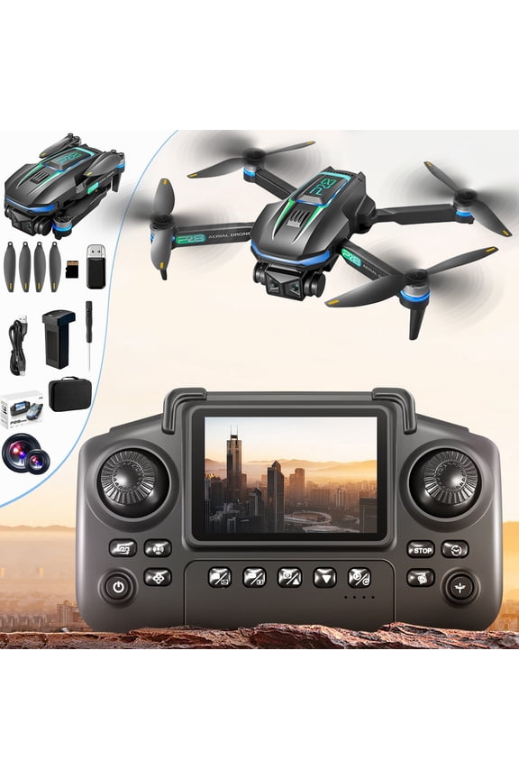 ESC Camera Cool Light RC Drone, 2.4In Screen Remote Control, Obstacle Avoidance Altitude Hold, Headless Mode One-Key Takeoff, for Boys Kids Beginners Toy Gift Indoor Outdoor
