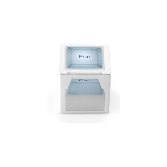 Push ESC Keyboard Button Elegance with Stainless Steel Keychain and Super LED