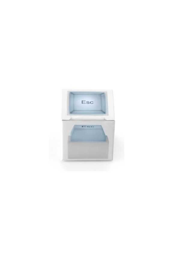 Push ESC Keyboard Button Elegance with Stainless Steel Keychain and Super LED