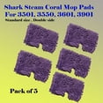 thumbnail image 1 of ESC ® Pack of  5 Coral Standard Size Steam Mop Replacement Pocket Pads For Shark S3501 S3601 S3901 S3801CO Rectangular P102C 12.5x7.5", 1 of 3