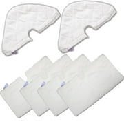 ESC ® Pack of 6 Standard Rectangular / Triangular Sharp Steam Poacket Mop Replacement Pocket Pads For Shark S3501 S3601 S3901 S3801CO