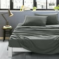 thumbnail image 1 of ESCA Grey Bed sheets Set - OEKO-TEX Certified, 4-Piece Set (Flat Sheet, Fitted Sheet, Pillowcases) Cal King Size, 1 of 6