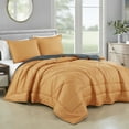 thumbnail image 1 of ESCA Honey Yellow Bedspread with 2 Pillow Shams - King Size, 3-Piece Mustard Yellow Lightweight Quilt Set, 1 of 5