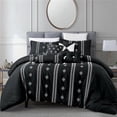 thumbnail image 1 of ESCA J 22129V Q Judith Comforter Set, Black - Queen Size - 7 Piece, 1 of 1
