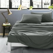 ESCA Premium Bed Sheets Set - OEKO-TEX Certified | Softness and Luxury | 4-Piece Set with Flat Sheet, Fitted Sheet, and Pillowcases | Multiple Sizes Available | Perfect Gift | Gray | Cal King Size