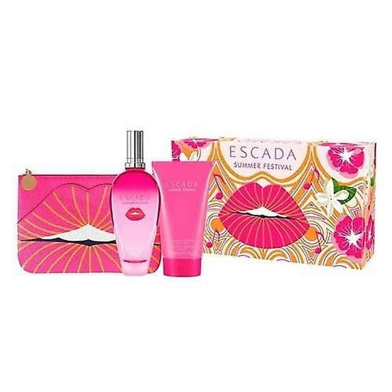 ESCADA SUMMER FESTIVAL by Escada , EDT SPRAY 3.4 OZ & BODY CREAM 5 OZ & CLUTCH