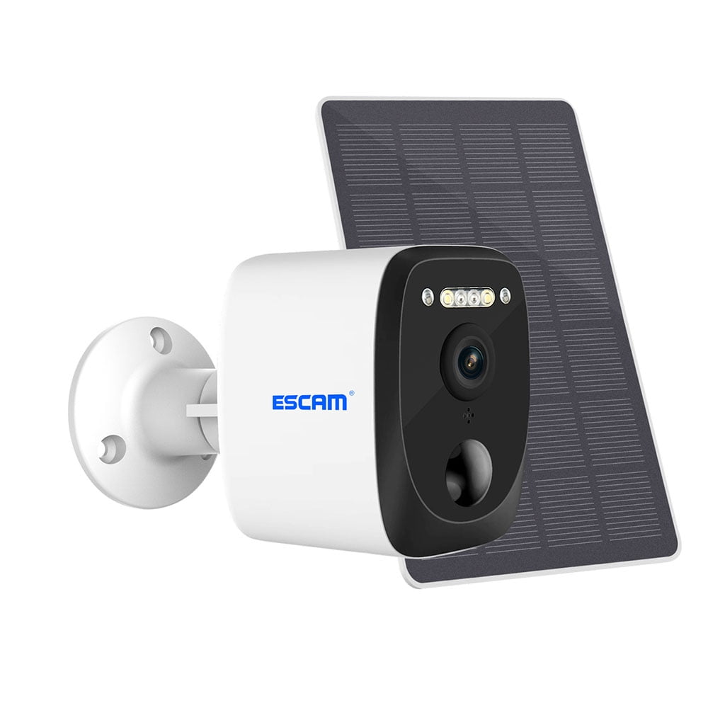 ESCAM 6w Solar Powered Security Camera, Outdoor WiFi Security Camera