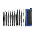 thumbnail image 1 of ESD 10pcs Anti-Static Stainless Steel Precision Tweezers for Jewelry Sarapandan, 1 of 1