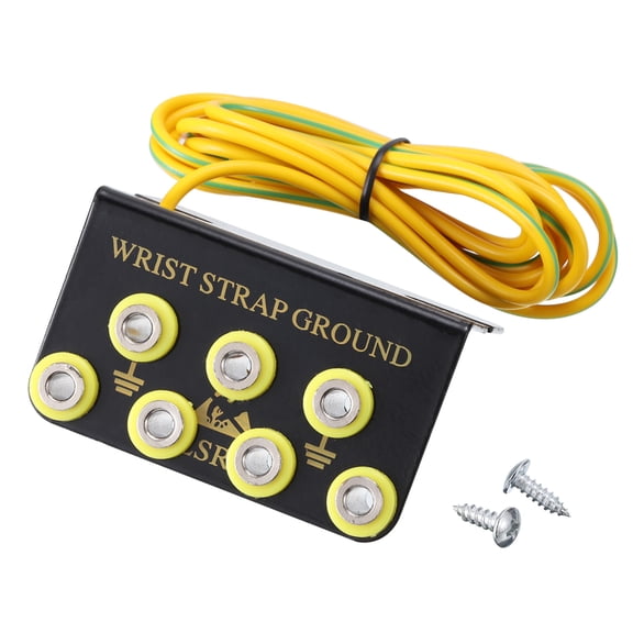 ESD Anti Static Grounding Socket L Shaped ESD Ground Socket Connector 7 Hole for Wrist Strap Grounding