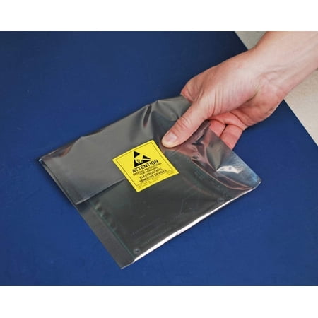 ESD Anti-Static Protective Bags for Delicate Electronics (Open Ended / WITH Print) (Comes with FREE Yellow "ANTI-STATIC ESD" Warning Stickers for Each Bag!!!)