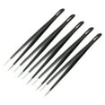 thumbnail image 1 of ESD Anti-static Stainless Steel Tweezers Straight Pointed 5.5 inch Length 5Pcs, 1 of 5
