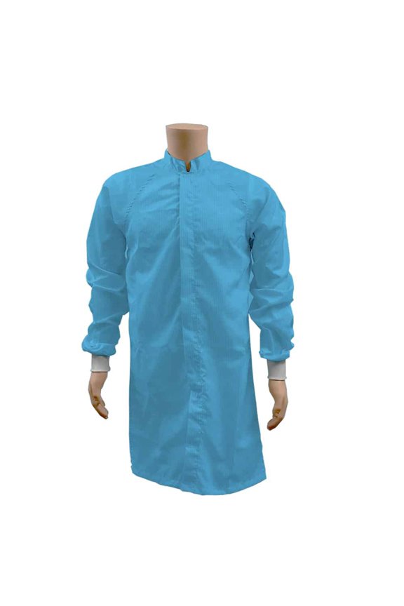 ESD Cleanroom Frock - White, Light Blue, and Navy Blue - ESD Knit Cuffs