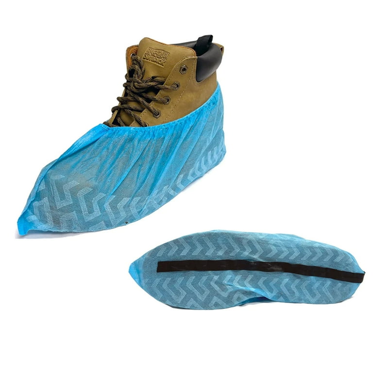 MRO Essentials ESD Cleanroom Shoe Covers Non Skid Size XL Blue