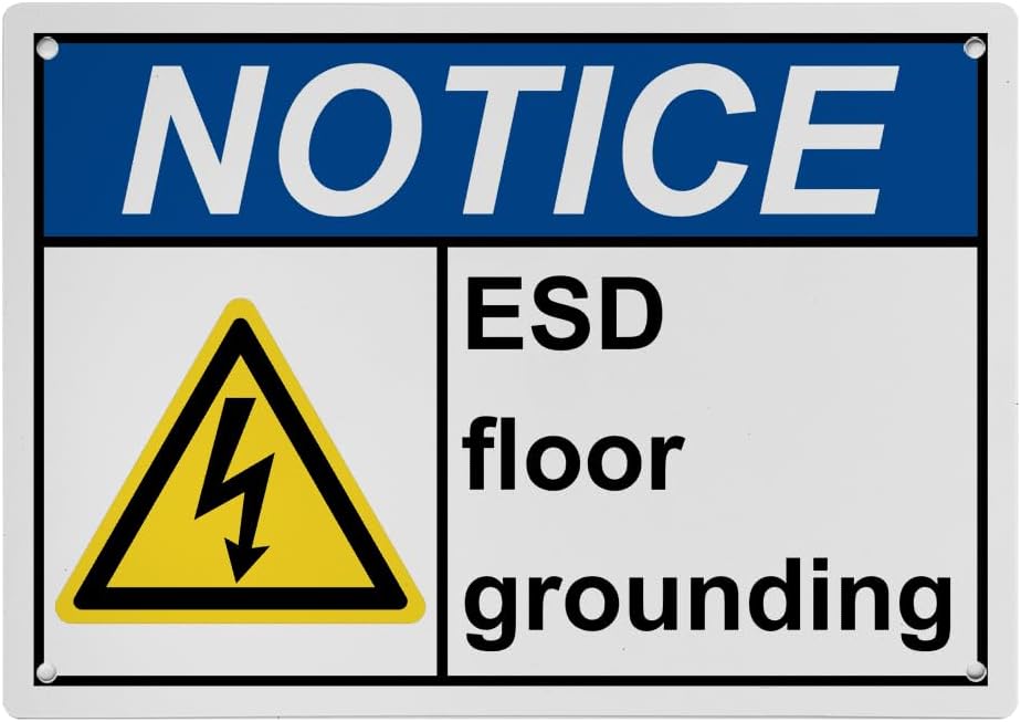 ESD Floor Grounding Sign, Industrial ESD Static Sign 8