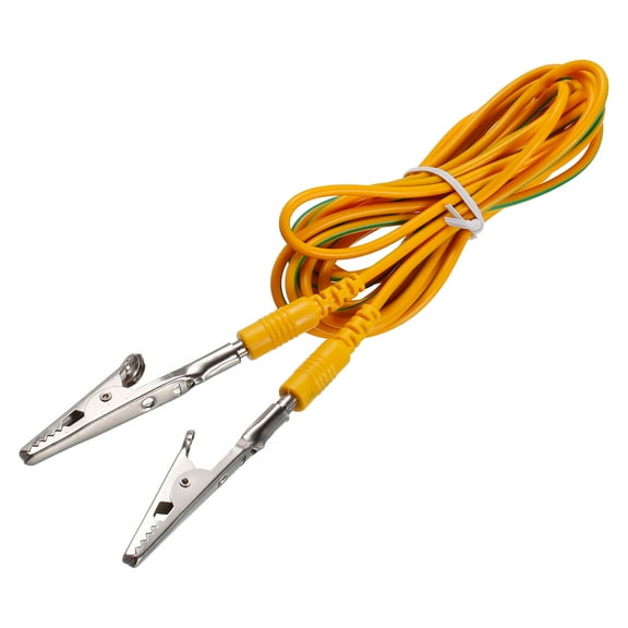 ESD Grounding Cable Cord with Alligator Clip 3.0m/118" Long Yellow AntiStatic Ground Wire Cable Clip