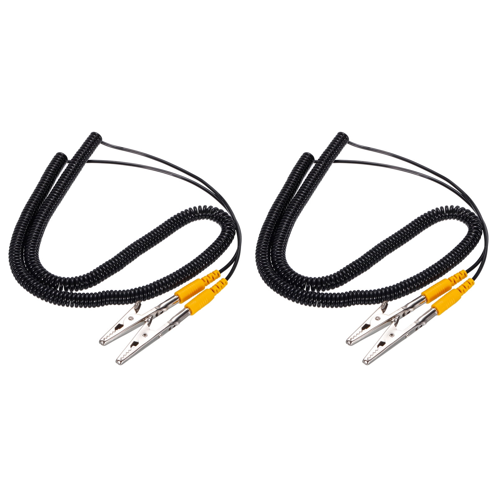 ESD Grounding Cable Cord with Alligator Clip, 5m/197" Yellow AntiStatic