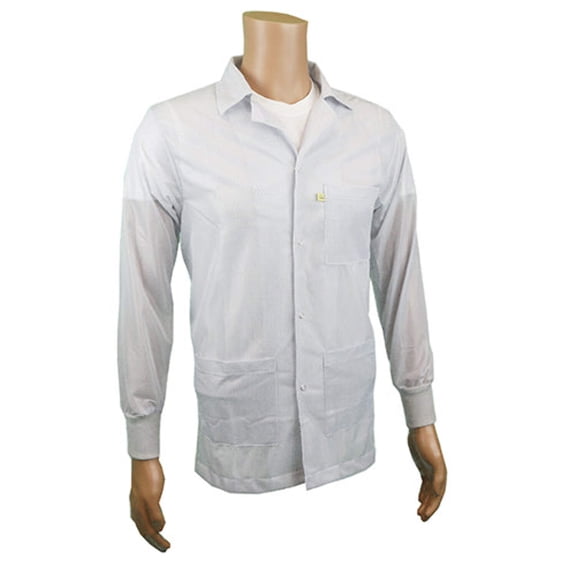 ESD Jackets - Medium Weight Anti-Static Fabric, Lapel Collar, Knit Cuff