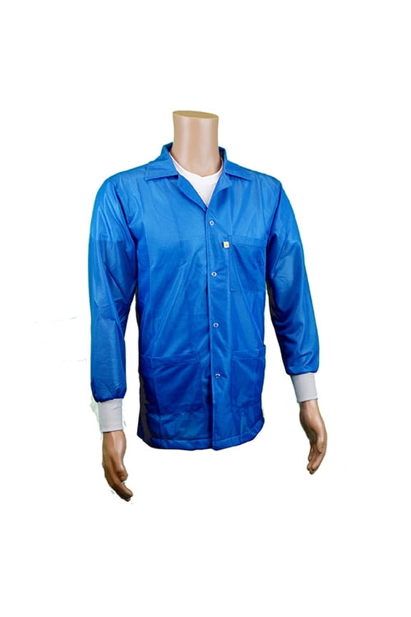 ESD Jackets - Medium Weight Anti-Static Fabric, Lapel Collar, Knit Cuff