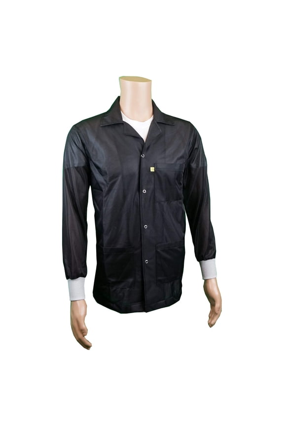 ESD Jackets - Medium Weight Anti-Static Fabric, Lapel Collar, Knit Cuff