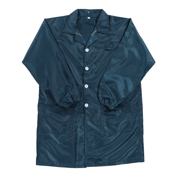 ESD Lab Coat Anti Static Clothing Science Jacket with Cuff Lapel Collar Wear Uniform Work (Navy Blue, 3XL)