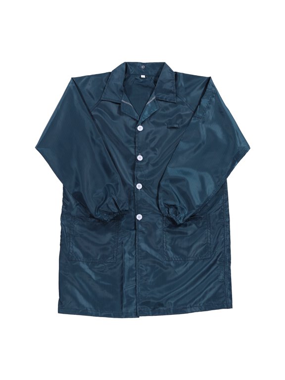 ESD Lab Coat Anti Static Clothing Science Jacket with Cuff Lapel Collar Wear Uniform Work (Navy Blue, 3XL)