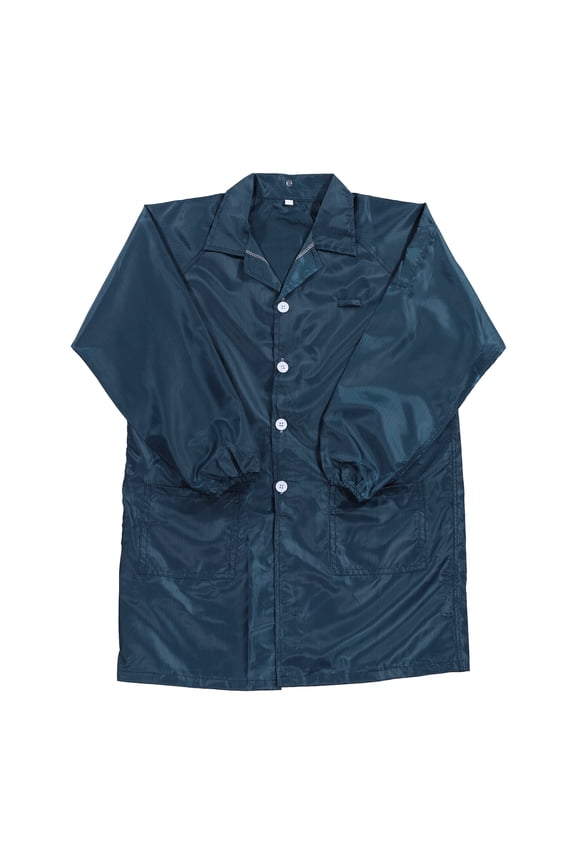 ESD Lab Coat Anti Static Clothing Science Jacket with Cuff Lapel Collar Wear Uniform Work (Navy Blue, 3XL)