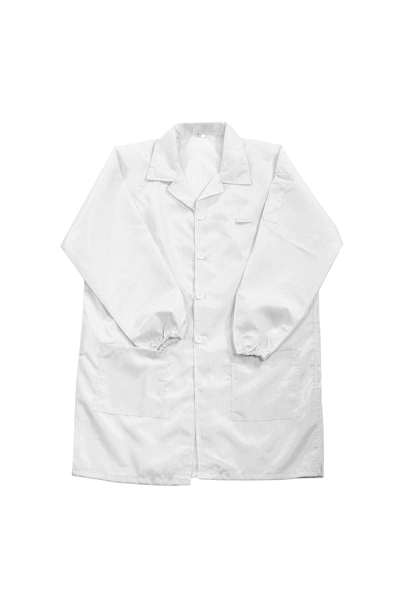 ESD Lab Coat Anti Static Clothing Science Jacket with Cuff Lapel Collar Wear Uniform Work (White, 3XL)