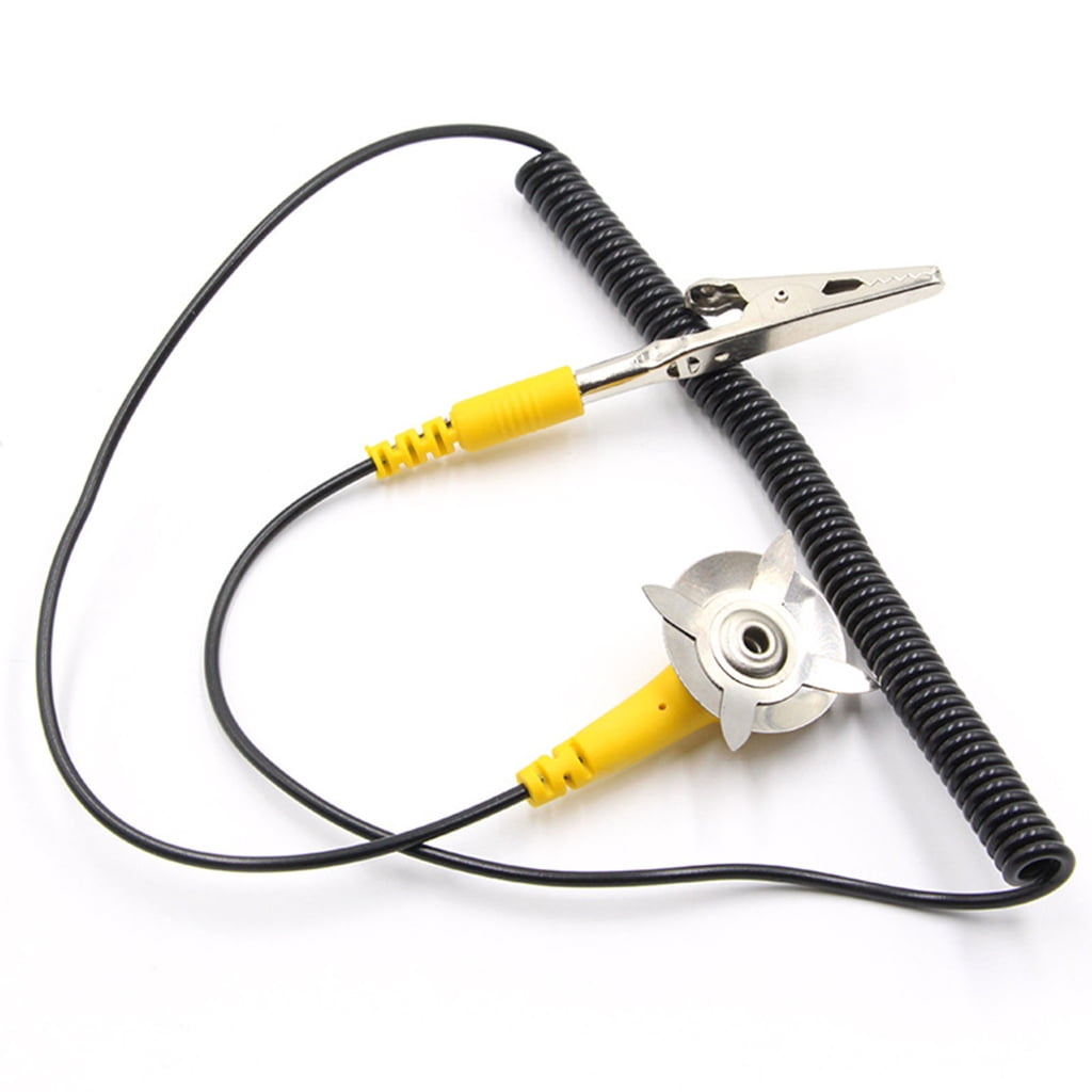 Grounding Cable Spring ESD Safety Conductive Cable Anti Static Spring Grounding Wire Clamps ...