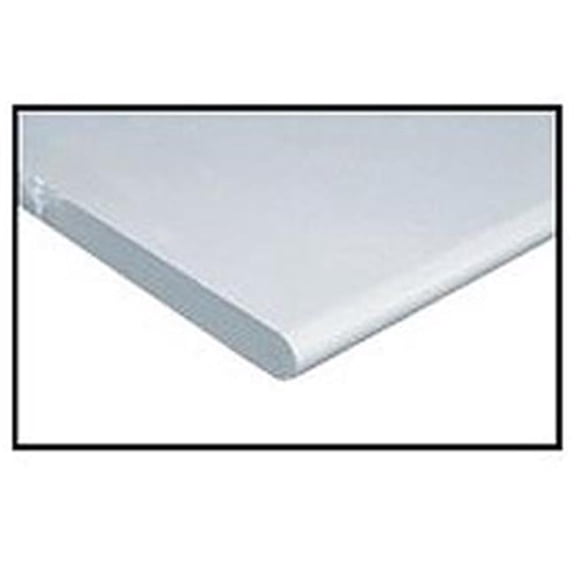 ESD Safety Edge Workbench Top - White - 48 x 36 in. - Durable Plastic