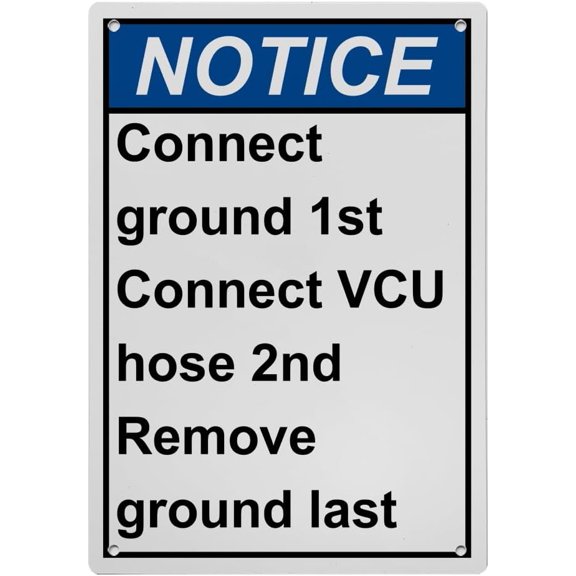 ESD Static Grounding Steps Sign, Industrial ESD Static Sign 8"x12" UV Resistant for Indoor Outdoor Industrial Zone