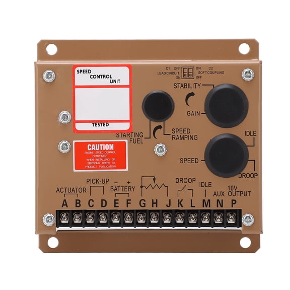 ESD5520E Electronic Engine Speed Controller Board - High Performance Quick Response Stable Generator Speed Governor 12V 24VDC Panel (18.00 x 18.00 x 5.00 inches / 45.72 x 45.72 x 12.70 cm)
