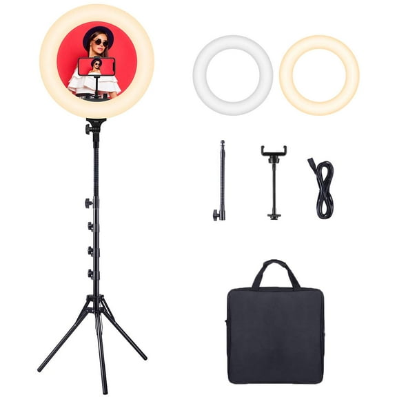 ESDDI 18inch LED Ring Light with Stand for Camera, YouTube, Makeup, Portrait Shooting