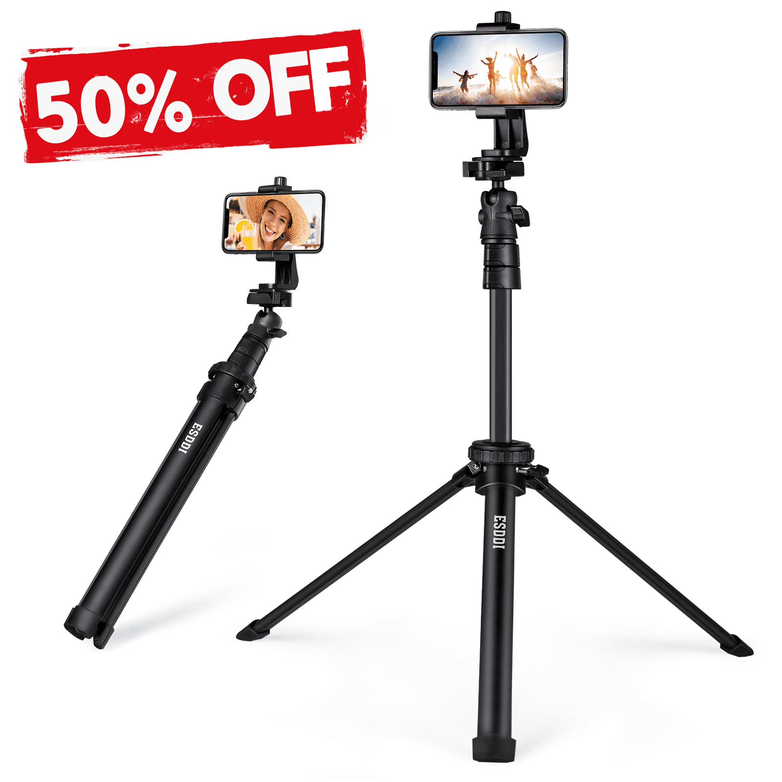 ESDDI 59 inch Phone Tripod Stand and Selfie Stick Jordan Ubuy