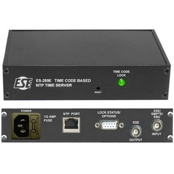 ESE ESE-ES-289E-P-UL 19 in. Time Code Referenced NTP Server with Rack Mount & UL Approved Wall Mount Power Supply