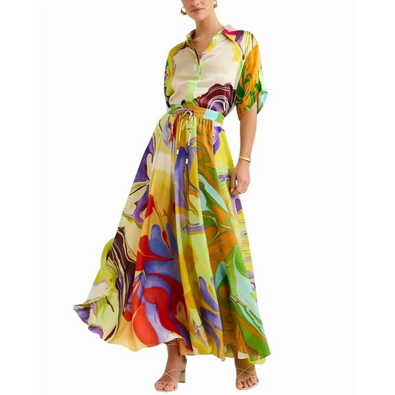 ESEA womens 2pc Shirt & Skirt Set, 10