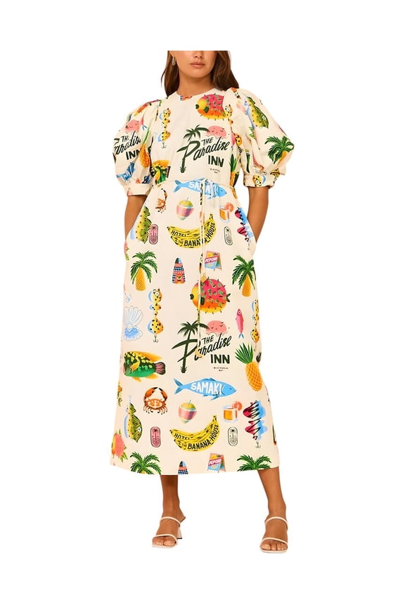 womens  Linen-Blend Dress, 12