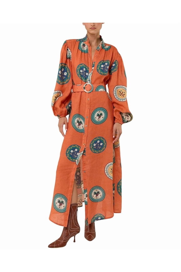 womens  Linen-Blend Dress, 8