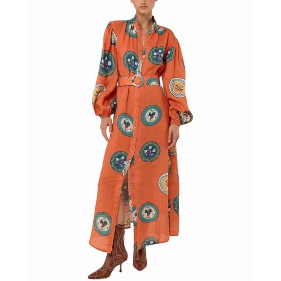 ESEA womens Linen-Blend Dress, 8