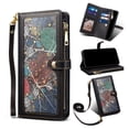 thumbnail image 1 of ESEBLE Leather For iPhone 17 Pro Case【RFID Blocking】with Multi-Card Holder Zipper Bills Slot, Soft PU Leather Magnetic Detachable Lanyard Shoulder Strap And Wristlet Wallet Case,Black, 1 of 13