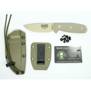 ESEE Knives ESEE-3 Fixed Blade Knife 3.88 Drop Point 1095 Desert Tan Blade Micarta Handle Desert Tan